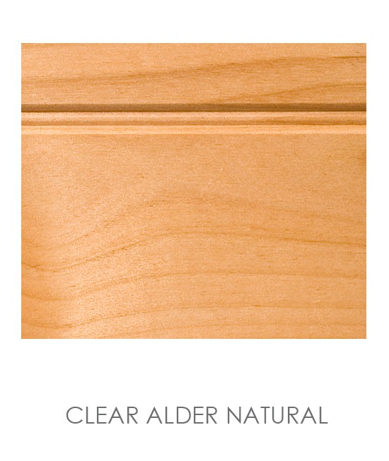 Clear Alder Natural Finish Merit Kitchens Ltd.